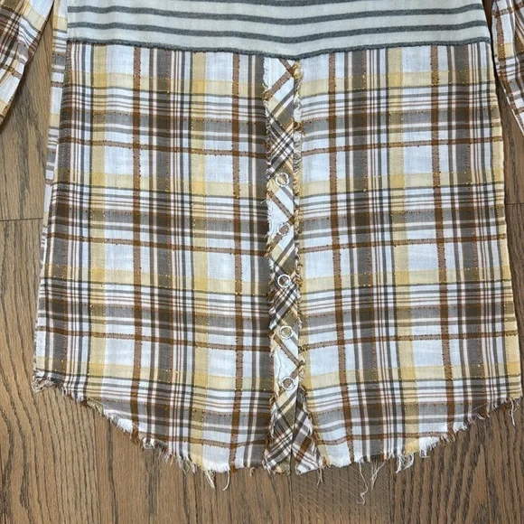 We The Free Free People Women’s The Free Park Ranger Plaid Button Up Shirt PS - Picture 11 of 13